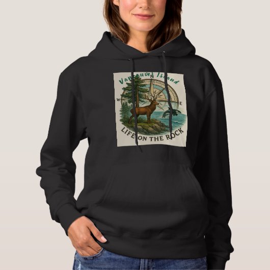 Pull À Capuche La vie sur le rocher Sweatshirt des femmes (Devant)