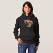 Pull À Capuche Laboratoire jaune de Noël (Devant entier)