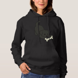 Pull À Capuche Laboratoire noir avec os