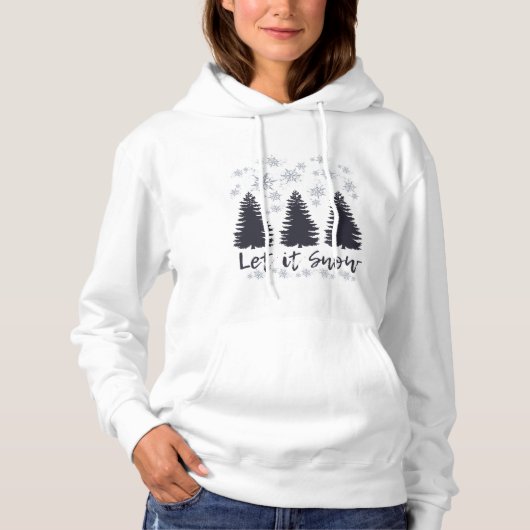 Pull À Capuche Laisse-le neiger (Devant)