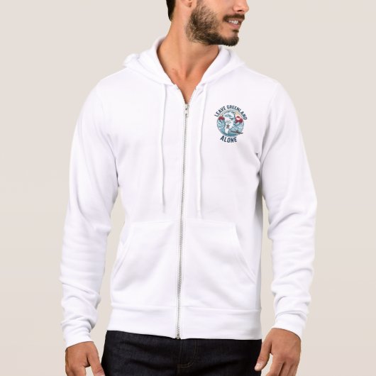 Pull À Capuche Laissez le Groenland en paix (Devant)