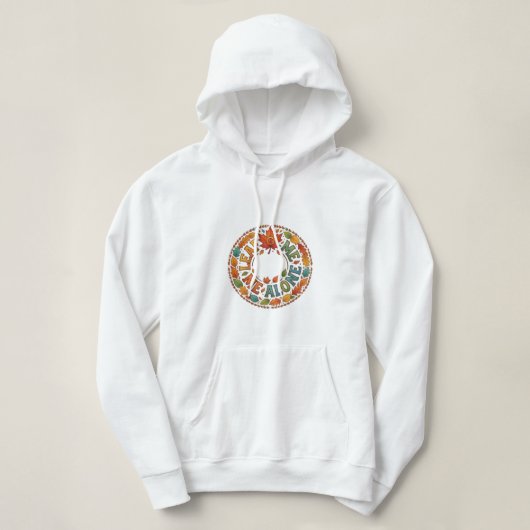 Pull À Capuche Laissez-Moi Seul Drôle De Couronne D'automne Graph (Design devant)