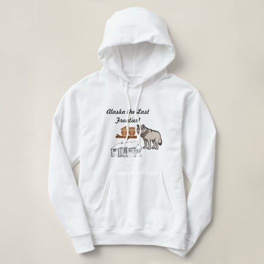 Pull À Capuche L'Alaska La Dernière Frontière (Design devant)