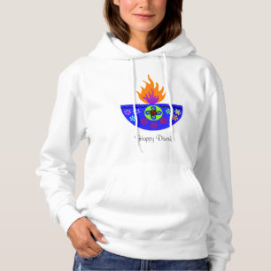Pull À Capuche Lampe Diwali colorée Diya