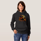 Pull À Capuche Lanterne de Lune de Chat Noir de Halloween Mignonn (Devant entier)