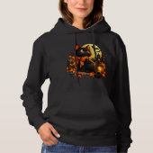 Pull À Capuche Lanterne de Lune de Chat Noir de Halloween Mignonn (Devant)