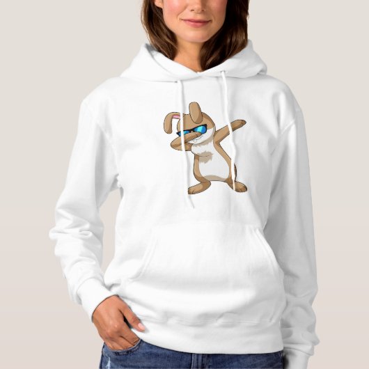 Pull À Capuche Lapin au hip hop danse dab (Devant)