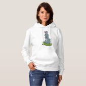 Pull À Capuche Lapin aux fleurs (Devant entier)