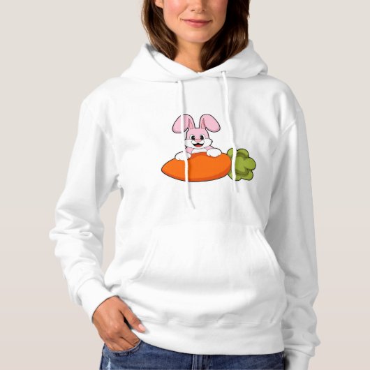 Pull À Capuche Lapin avec carotte (Devant)