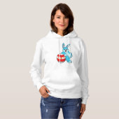 Pull À Capuche Lapin avec oeuf de Pâques (Devant entier)