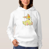 Pull À Capuche Lapin comme licorne (Devant)