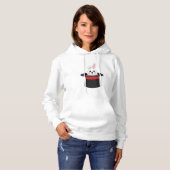 Pull À Capuche Lapin mignon en chapeau de magicien (Devant entier)