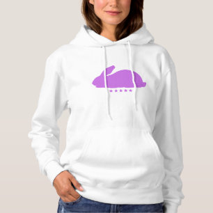 Pull À Capuche Lapin pourpre avec étoiles