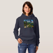 Pull À Capuche L'appel du sentier | Femme faisant de la randonnée (Devant entier)