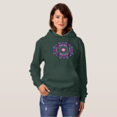Pull À Capuche L'art floral de Mandala (Devant entier)