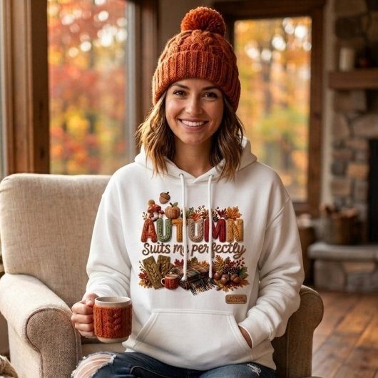 Pull À Capuche L'automne me convient parfaitement Yarn Art