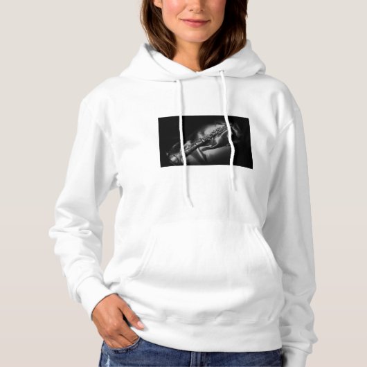 Pull À Capuche Lclarinette ancienne, vie morte, B&W (Devant)