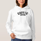 Pull À Capuche le café est ma thérapie caféine typographie drôle (Devant)