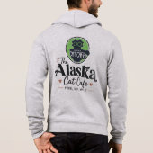 Pull À Capuche Le Cat Cafe d'Alaska « Ronronner, siroter, recomme (Dos)