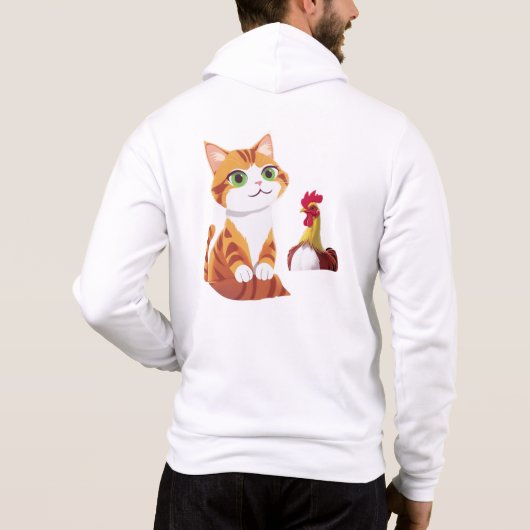 Pull À Capuche Le chat et le poulet (Dos)