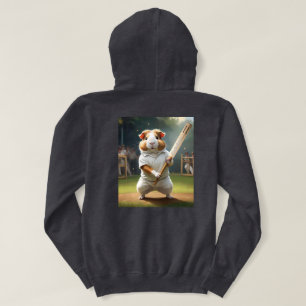 Pull À Capuche Le cobaye joueur de cricket : vêtu de blanc,