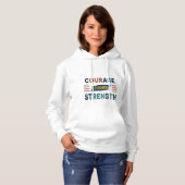 Pull À Capuche "Le Courage Pousse La Force" (Devant entier)