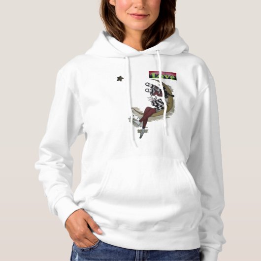 Pull À Capuche Le Diamant Magique | Sorcier qui regarde : "J'ador (Devant)