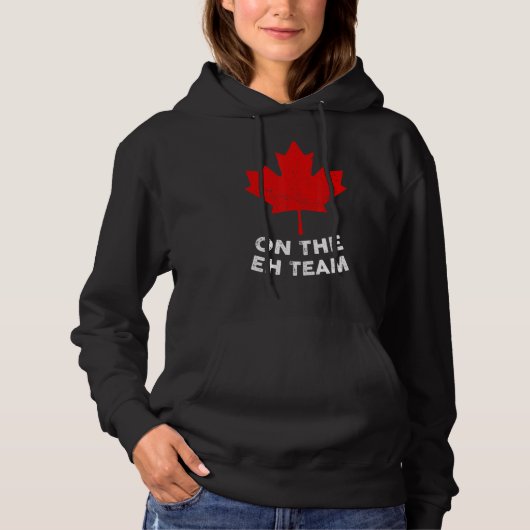 Pull À Capuche Le drapeau canadien de la Feuille d'érable de l'Éq (Devant)