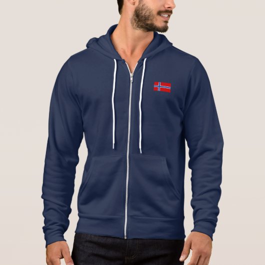 Pull À Capuche Le drapeau de la Norvège (Devant)