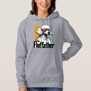 Pull À Capuche Le Fluffather Caniche Vintage Drôle de Chien Mafia