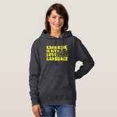 Pull À Capuche Le fromage est ma langue d'amour - Chesse amoureux (Devant entier)