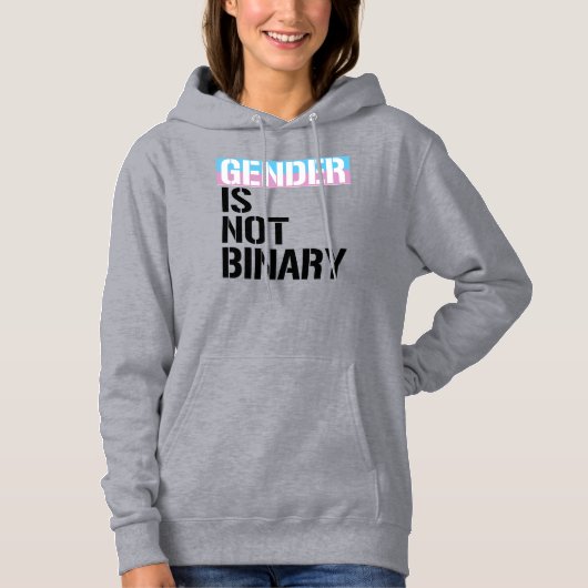 Pull À Capuche Le genre n'est pas binaire (Devant)