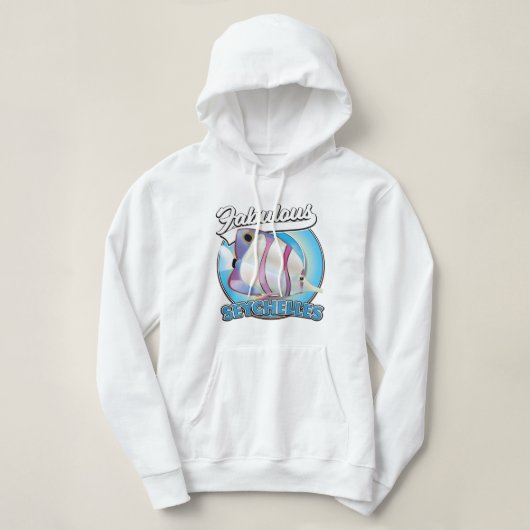 Pull À Capuche Le logo fabuleux du rétro seychellois (Design devant)
