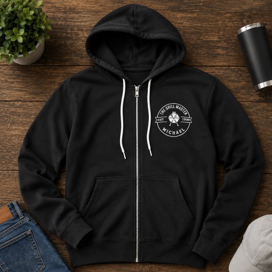Pull À Capuche Le Maître du Grill Moderne Année d'Etablissement N