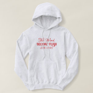 Pull À Capuche Le Mot Est Devenu Flesh Noël Bible Verse Rouge
