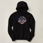 Pull À Capuche Le pompier américain Patriot IAFF (Design devant)