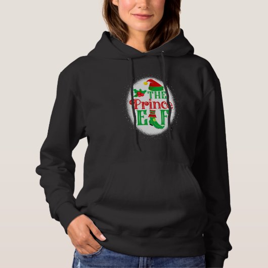 Pull À Capuche Le Prince Elfe Correspondant Famille Noël Elfe Bla (Devant)