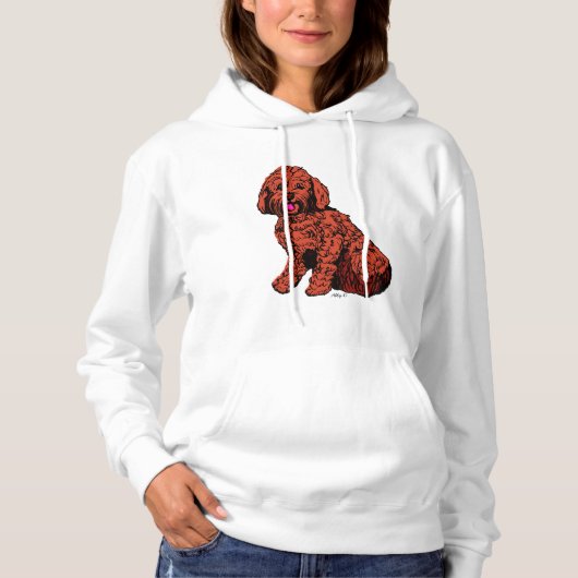 Pull À Capuche Le sweatshirt à capuchon des femmes de Labradoodle (Devant)