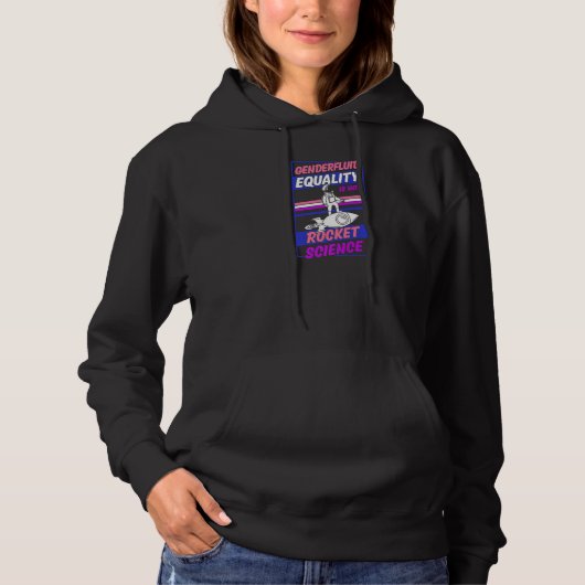 Pull À Capuche L'Égalité Genderfluide N'Est Pas La Lune De La Sci (Devant)