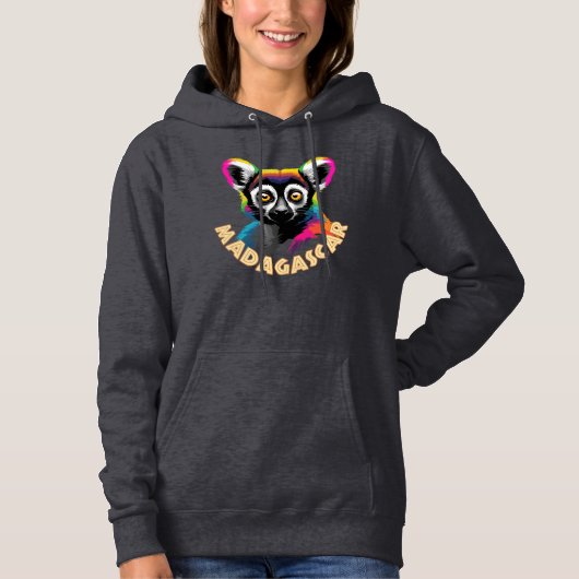 Pull À Capuche Lémurien de Madagascar (Devant)