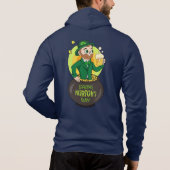 Pull À Capuche Leprechaun de dessin dans une casserole d'or tenan (Dos)