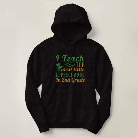 Pull À Capuche Leprechauns Enseignants de 2e année Enseigner Sain (Design devant)