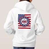 Pull À Capuche Les 250 ans d'Amérique avec le drapeau des États-U (Dos)