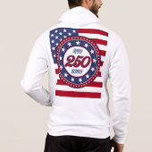 Pull À Capuche Les 250 ans d'Amérique avec le drapeau des États-U (Dos)