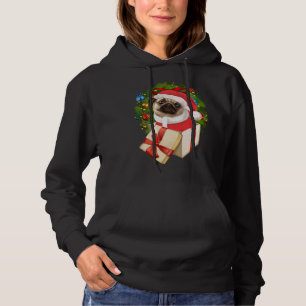 Pull À Capuche Les amateurs de Carlins mignons Noël Père Noël