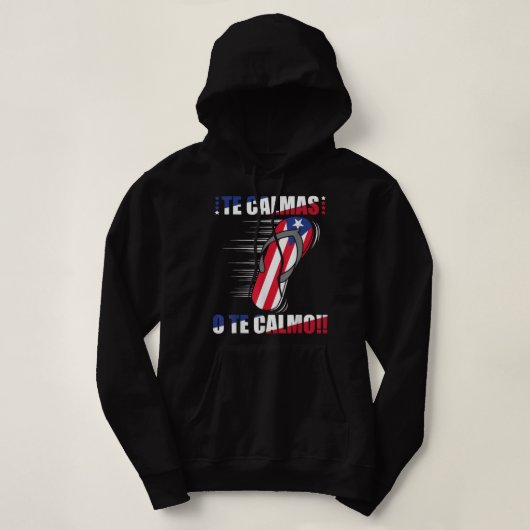 Pull À Capuche Les Calmas O Le Calmo Funny Espagnol Porto Rico Fl (Design devant)