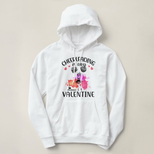 Pull À Capuche Les cheerleaders sont ma Saint-Valentin TTA (Design devant)