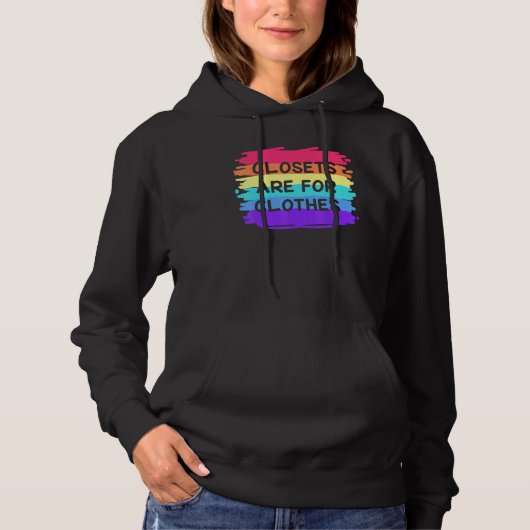Pull À Capuche Les Closets De Fierté Lgbt Sont Pour Les Vêtements (Devant)