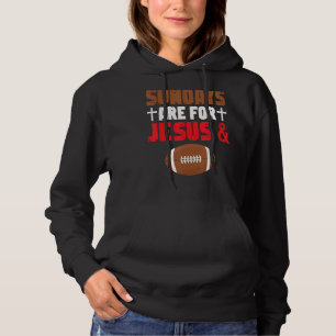 Pull À Capuche Les Dimanche Drôle Sont Pour Jésus Et Football Spo