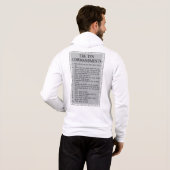 Pull À Capuche Les Dix Commandements Bible Full-Zip Mens (Dos entier)